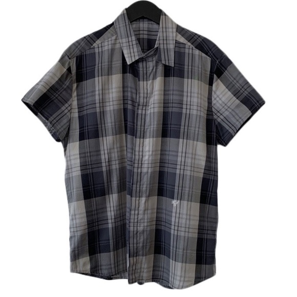Kris Van Assche check plaid & split collar shirt - Picture 1 of 7